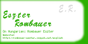 eszter rombauer business card